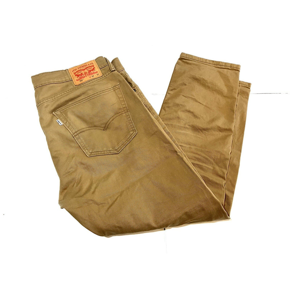 Levis 502 Pants Mens 36x29 (Fits 37x27) Tapered Straight White Tab Chino Stretch